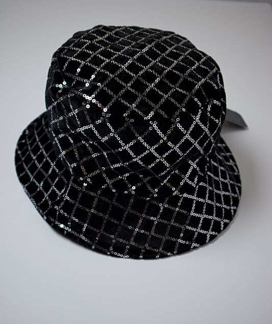 Velvet and Sequence Hat - Mylookmyway