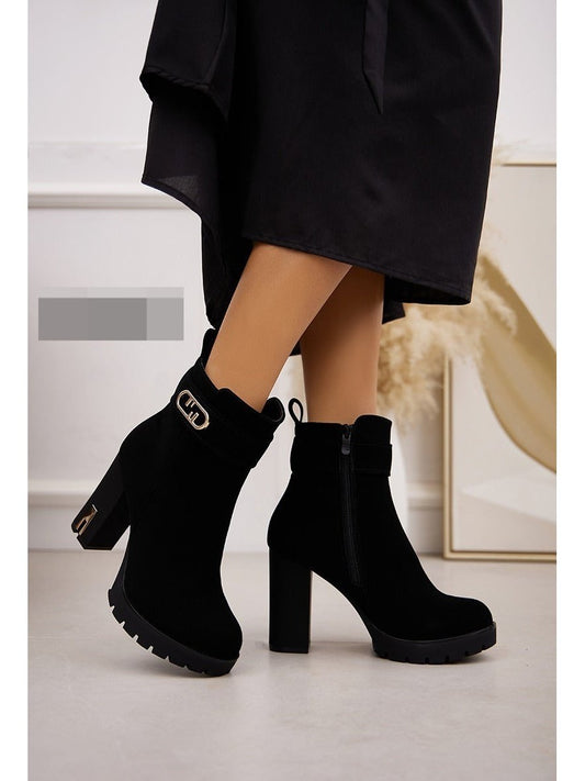 Black high heeled boots - Mylookmyway