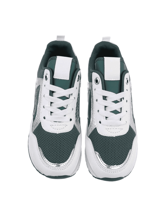 Green and White Trainers - Mylookmyway