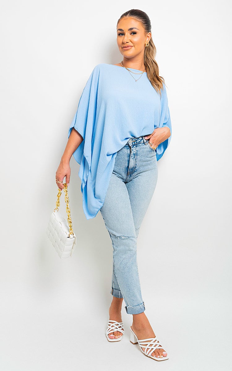 Oversized Batwing Sleeve Casual Tops