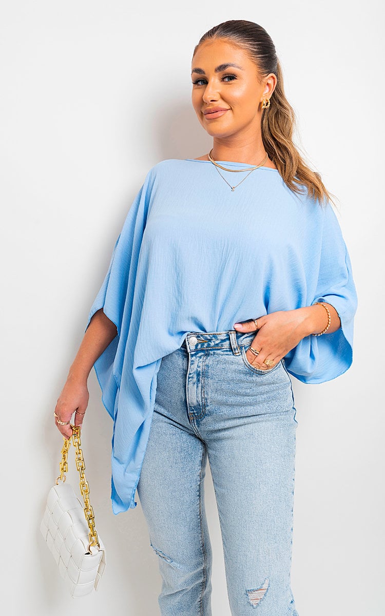 Oversized Batwing Sleeve Casual Tops