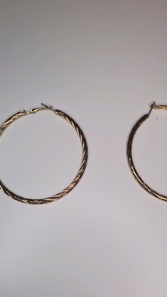 Hoops Gold Fashion Earrings